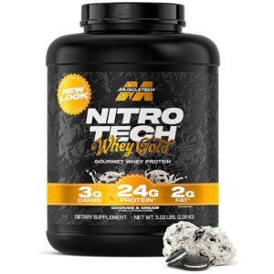 پروتئین نیتروتک وی گلد ماسل تک MuscleTech Nitro-Tech 100% Whey Gold طرح جدید