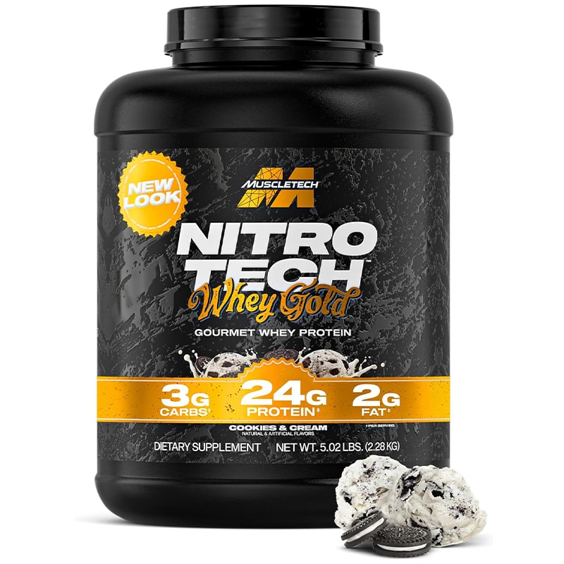 پروتئین نیتروتک وی گلد ماسل تک MuscleTech Nitro-Tech 100% Whey Gold طرح جدید